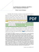 O Papel Da Traduçao Na Pesquisa Cientifica