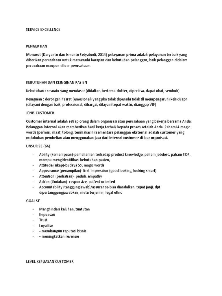 Materi Service Excellence | PDF | Karier & Perkembangan | Pengembangan Diri