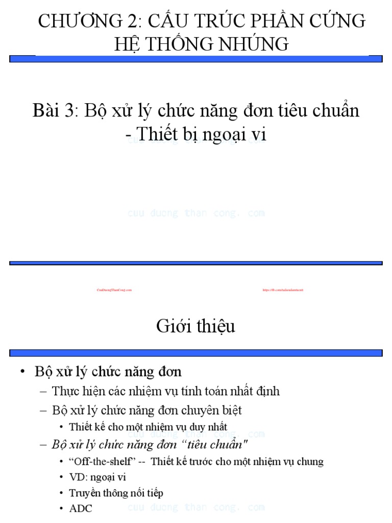 Thiet Ke He Thong Nhung Chuong 2 (p2) Cau Truc Phan Cung He Thong Nhung ...
