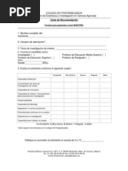 Formato Carta Recomendacion Para Alumnos