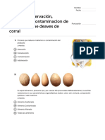 Quiz - Quiz #1. Conservación Altercaión y Contaminacion de Huevos y Carne Deaves de Corral