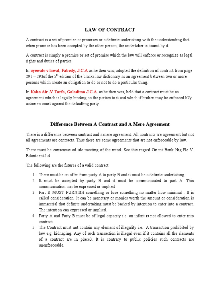 Understanding the Law of Contract | PDF