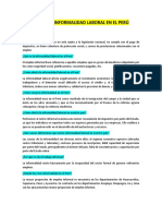 El Empleo Informal en El Perú