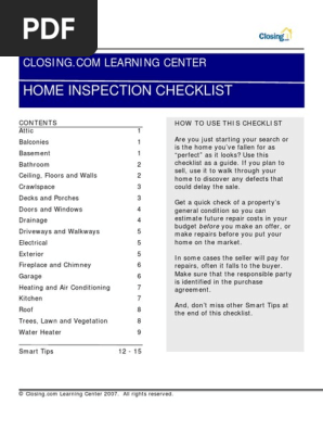 HomeInspectionCklist