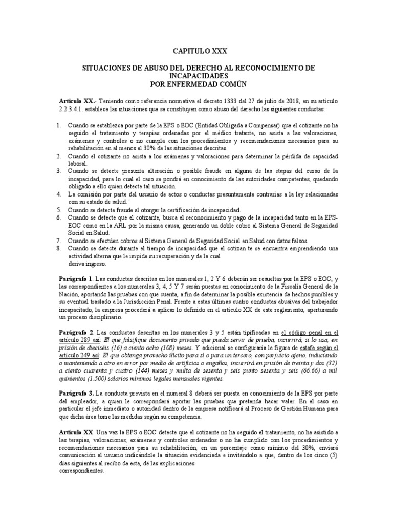 Abuso del Derecho en Incapacidades | PDF | Justicia | Crimen y violencia