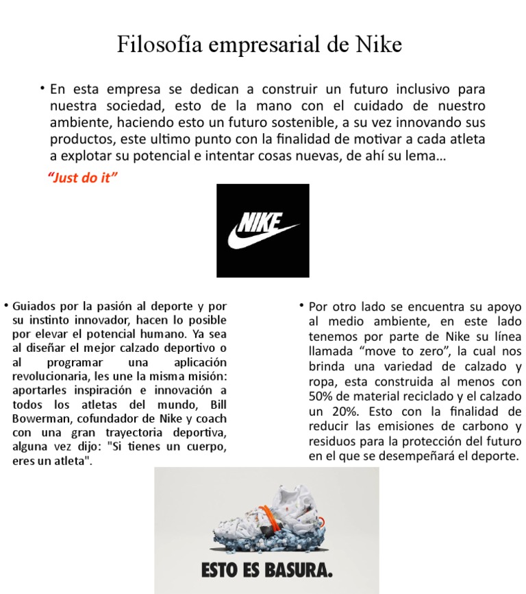 Fácil de leer Prima Embajada Filosofía empresarial de Nike | PDF