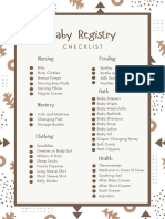 Cute Baby Registry Checklist