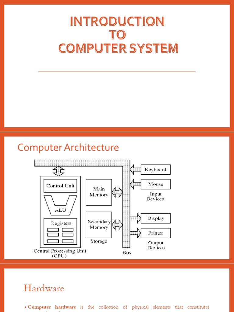 Introduction To Computer System | PDF | Computer Data Storage | Programming