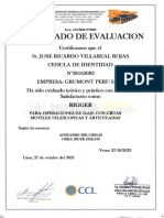 Certificado Rigger - Jose Ricardo Villarreal R.
