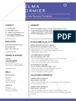 Zelma Cormier: University Resume Template