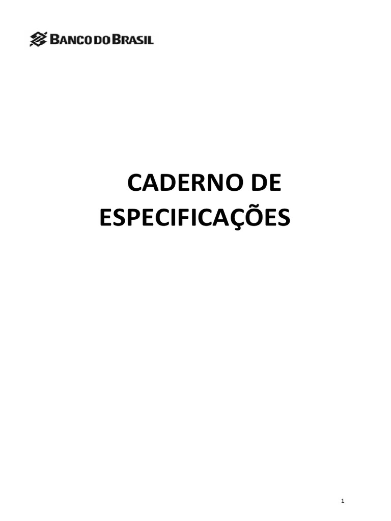 Caderno de Especificações BB | PDF | Desperdício | Engenharia