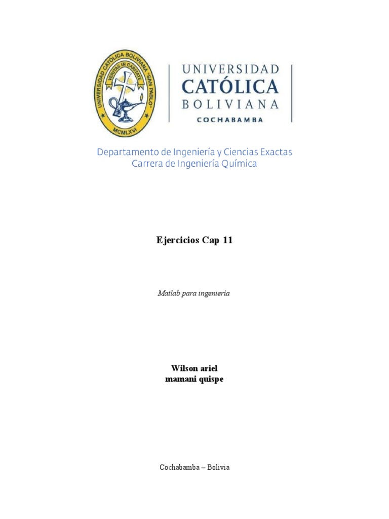 Ejercicios 11 matlab pdf