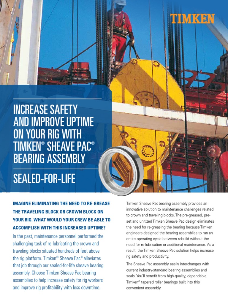 TIMKEN Bearing For CrownBlock | PDF | Bearing (Mechanical) | Physical ...