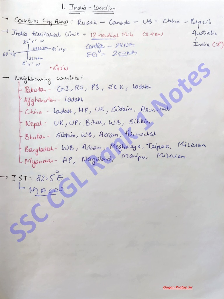 Complete Geography SSC CGL Rank1 Notes PDF