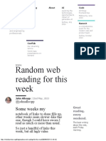 Random Web Reading For This Week - Web Directions