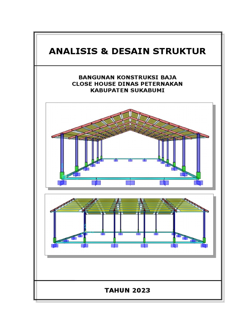 Analisis Struktur Baja Close House | PDF