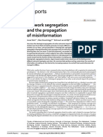 Network Segregation and The Propagation of Misinformation: Jonas Stein, Marc Keuschnigg & Arnout Van de Rijt