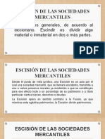 Escisión a Liquidación de Las Sociedades Mercantiles