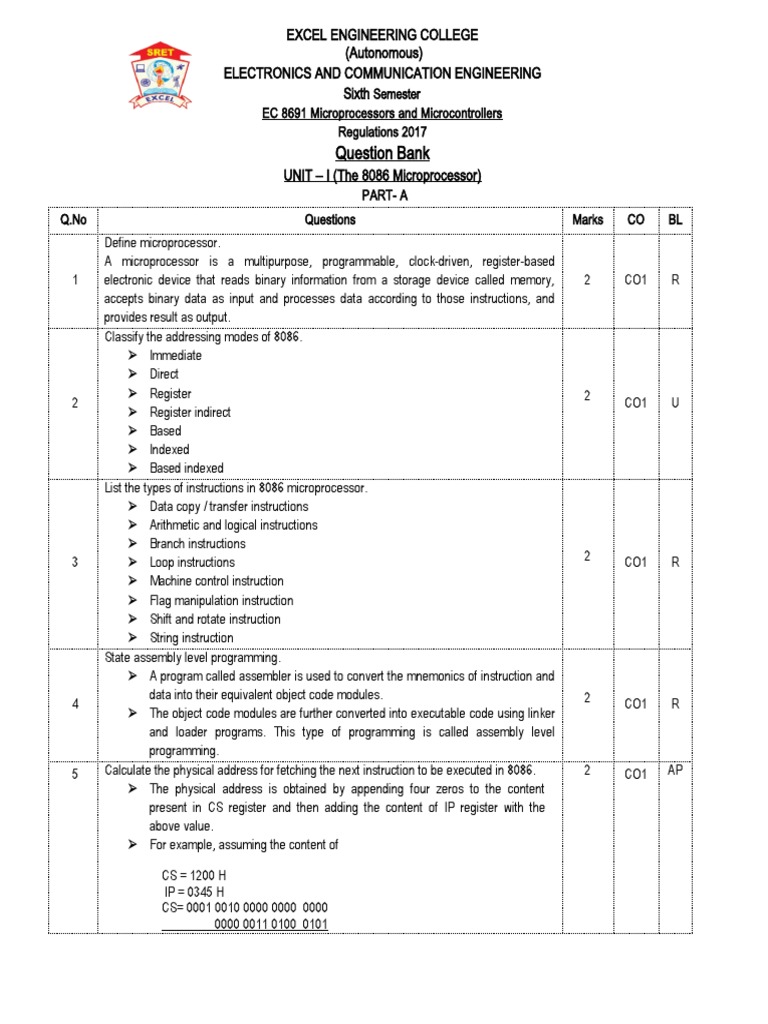 MPMC Unit 1 | PDF