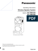 Panasonic Sc-Tmax40 Sc-Tmax50 User Manual