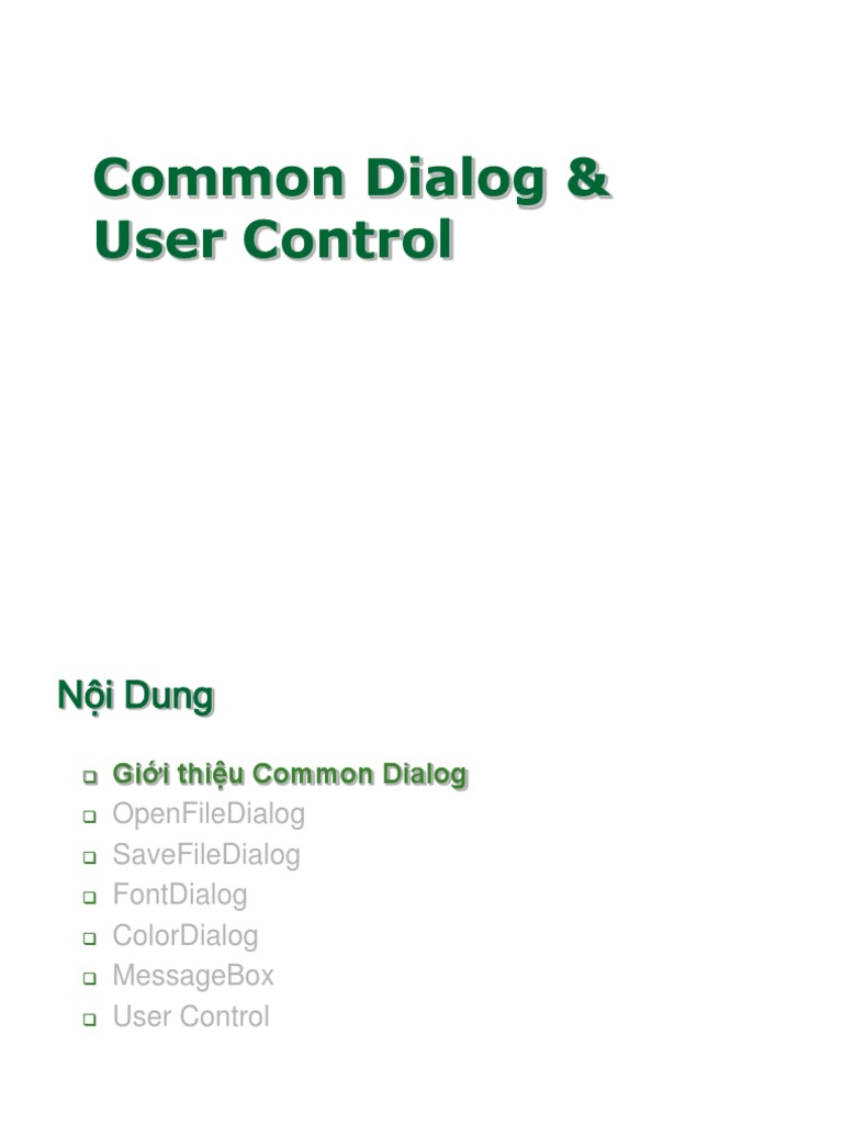 P10 - Common Dialog & Custom Control | PDF