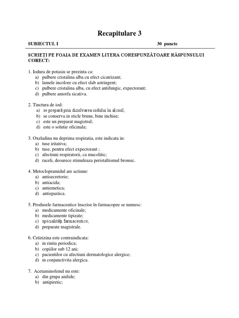 Testul 3 | PDF
