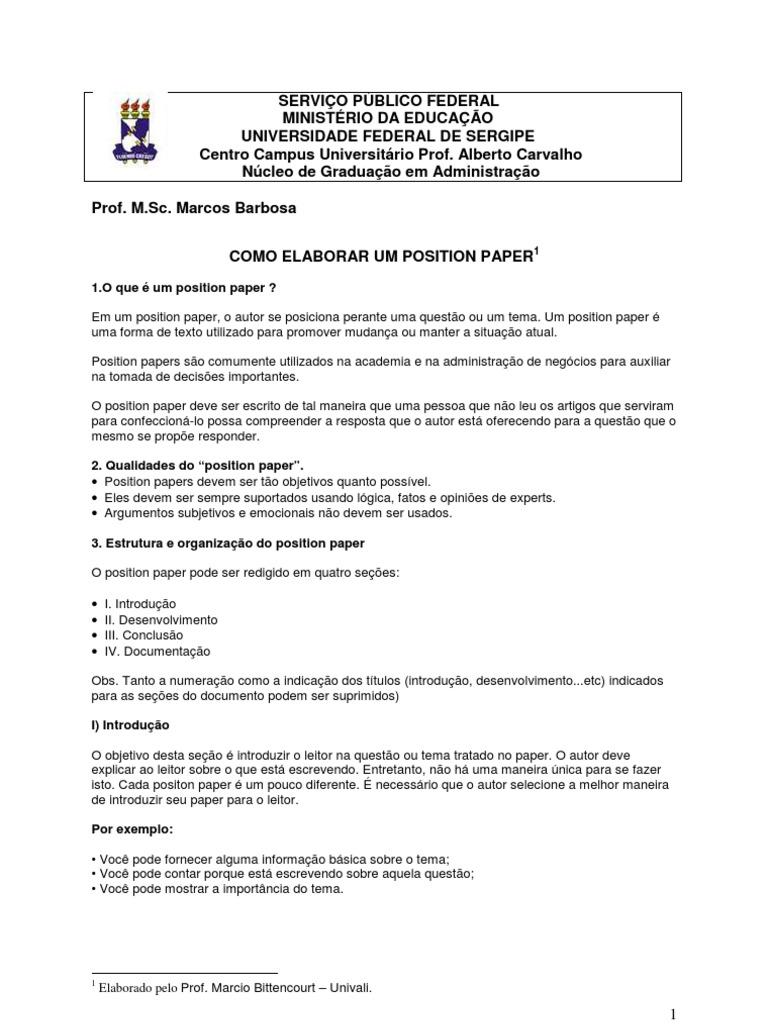 Position Paper Modelo Citação Lógica