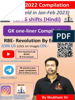 GK (Hindi) One-Liner SSC GD 2022 - RBE - Compressed