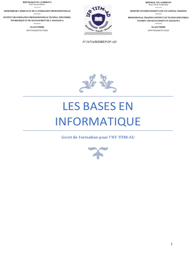 Cours D'informatique IFPTITM-AD | Descargar gratis PDF | Microsoft Word ...