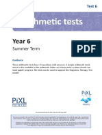 PiXL Primary Year 6 Arithmetic Test 6