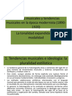 Sistemas Musicales y Tendencias Musicales en La Época Modernista (1890-1920) La Tonalidad Expandida y La Modalidad