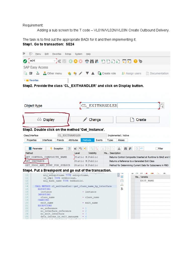 Enhancing VL03N with Custom BADI | PDF