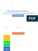 Lecture#23 Complex Analysis by Denni G Zill Solutions