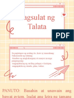 Pagsulat NG Talata