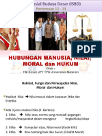 ISBD - Genap 2018 - Pert.12-13 - Hub - Manusia DGN Nilai, Moral Dan Hukum
