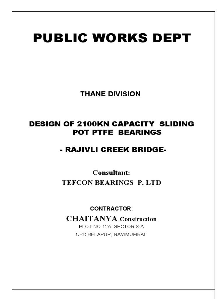 TEFCON BEARING DESIGN BOOKLET COVER PDF