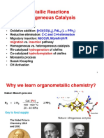 Organometallic Reactions and Homogeneous Catalysis: - Ref: Weller, p.636