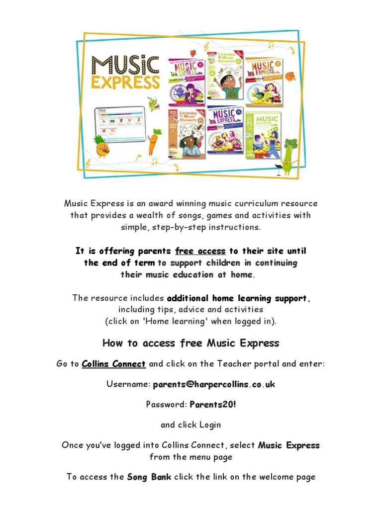 Free Access to Music Express Resources | PDF