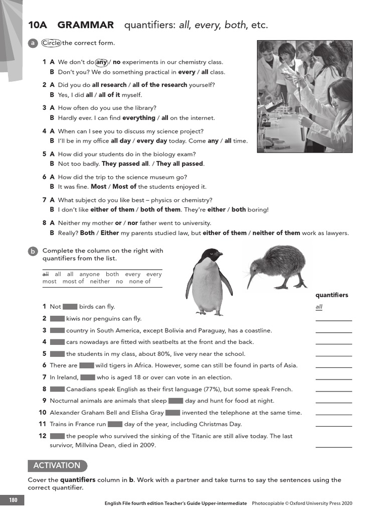 Quantifiers Exercises with Answers | PDF