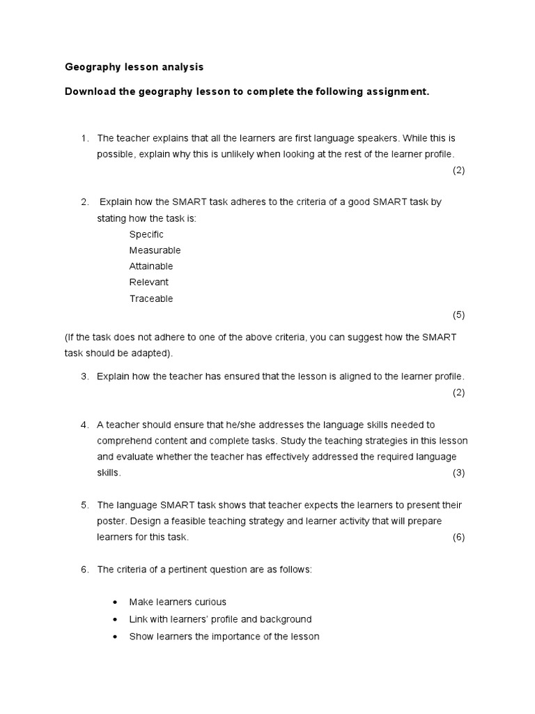 Geography Lesson for Educators | PDF | Teachers | Learning