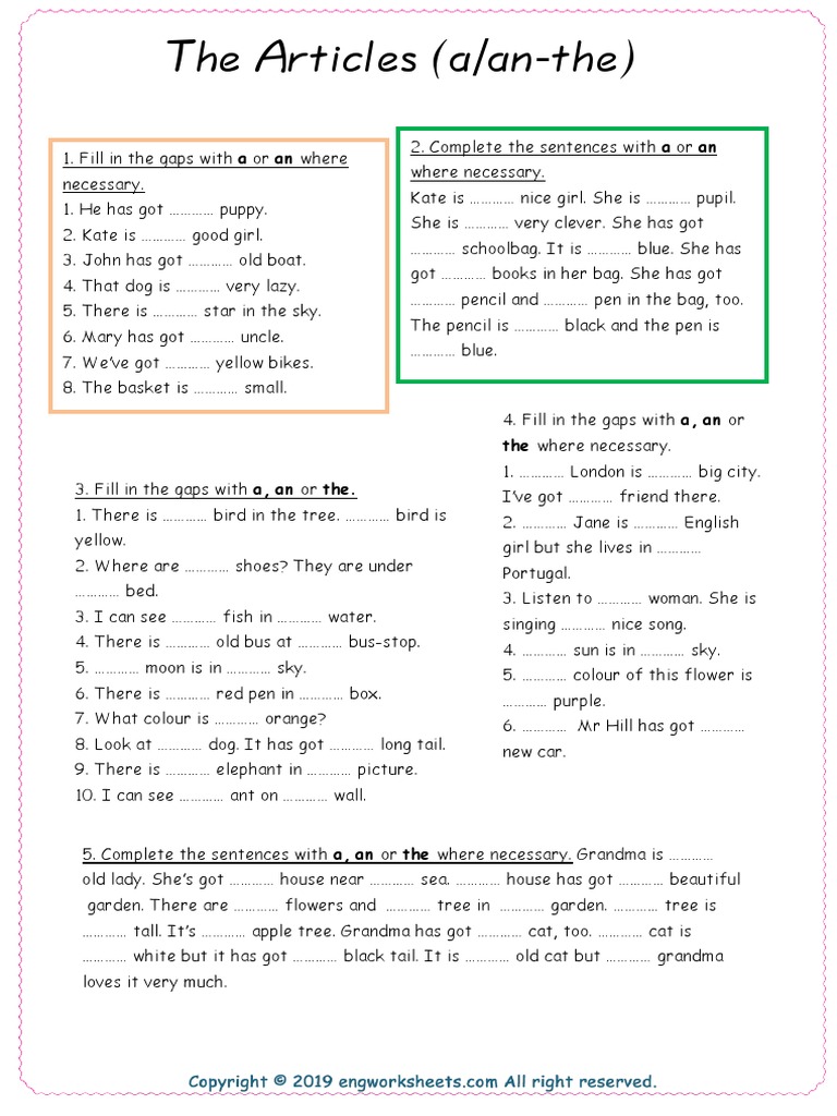 The Articles A An The | PDF