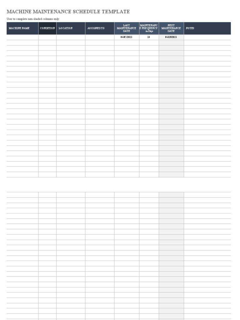 IC Machine Maintenance Schedule 11006 | PDF