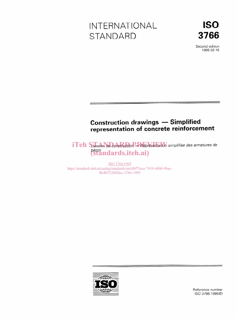 ISO 3766: Concrete Reinforcement Drawings | PDF | International ...