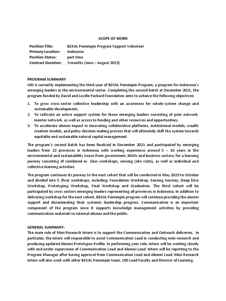 Sow mini research intern pdf sustainability communication