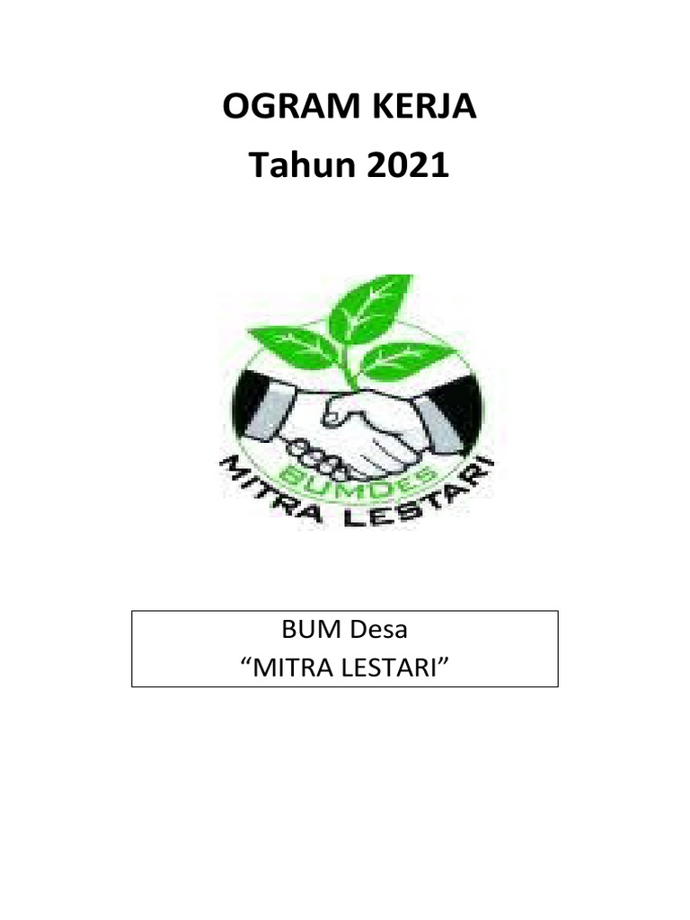 Program kerja bumdes pdf