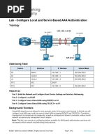 26.1.4 Lab - Configure Local and Server-Based AAA Authentication