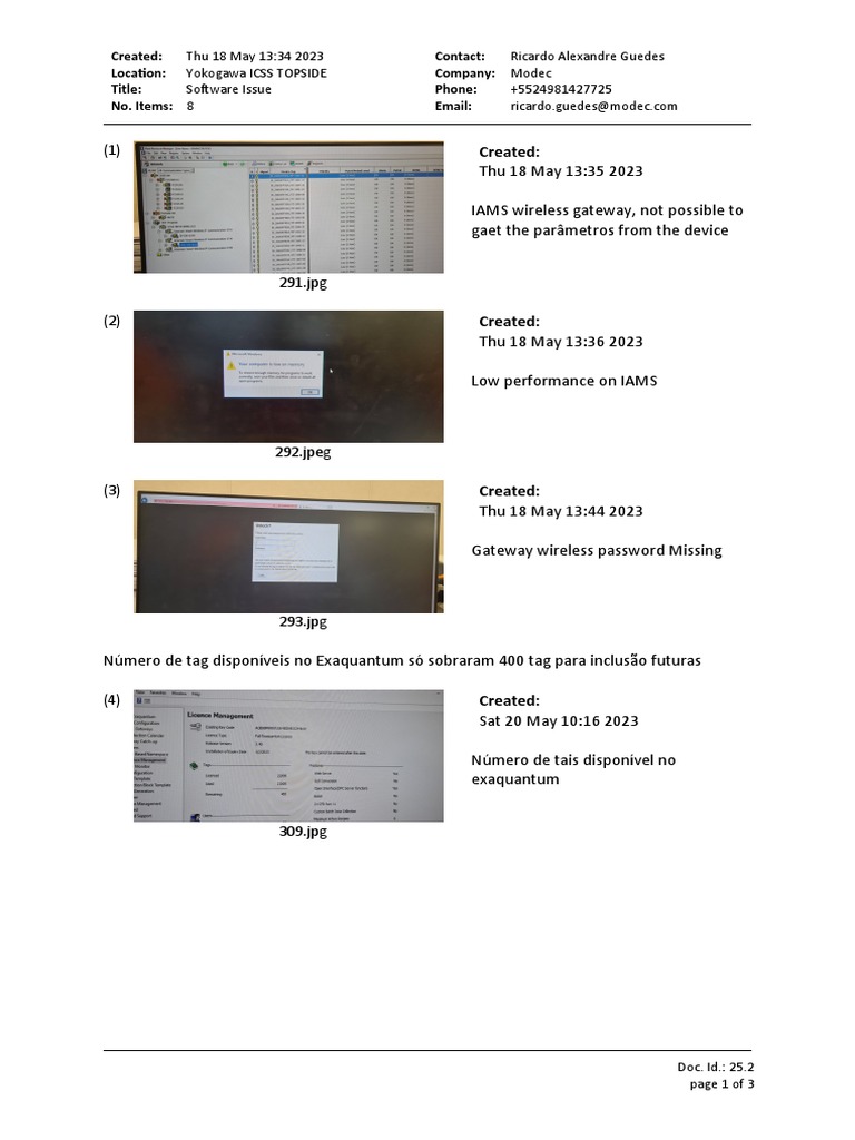 Software Issue | PDF
