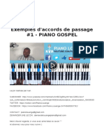 Piano Louange Exemples Daccords de Passage 1 Piano Gospel