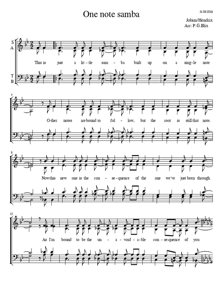 One Note Samba | PDF