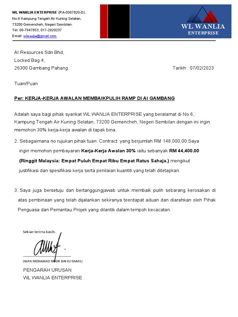 Claim No 1 Gambang Pdf